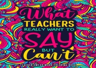 (PDF) Teacher Swear Word Coloring Book: A Hilarious & Funny Teacher Gift Idea fo