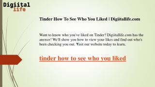 Tinder How To See Who You Liked  Digiitallife.com