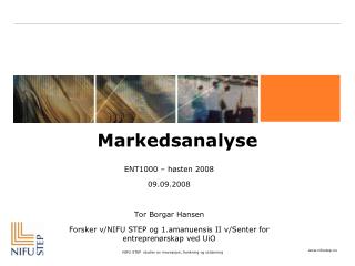 PPT - Markedsanalyse PowerPoint Presentation, Free Download - ID:1202272