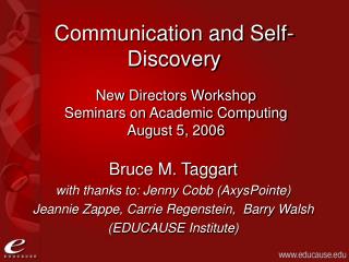Communication and Self-Discovery