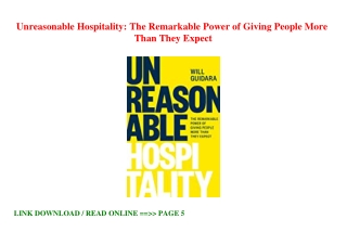 (*EPUB/PDF)->DOWNLOAD Unreasonable Hospitality: The Remarkable Power of Giving P