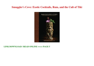 (*EPUB/PDF)->DOWNLOAD Smuggler's Cove: Exotic Cocktails  Rum  and the Cult of Ti