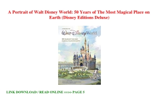 [READ] A Portrait of Walt Disney World: 50 Years of The Most Magical Place on Ea