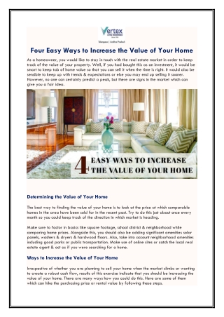 Four Easy Ways to Increase the Value of Your Home