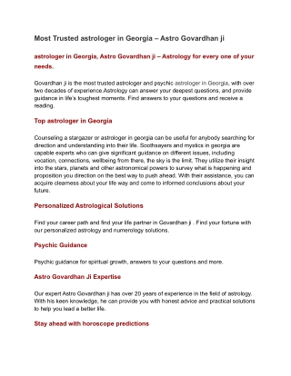 astrologer in Georgia