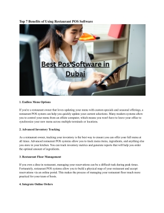 Best Pos Software in Dubai