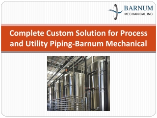 Complete Custom Solution for Process and Utility Piping-Barnum Mechanical