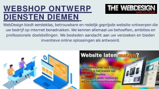 webshop ontwerp diensten diemen