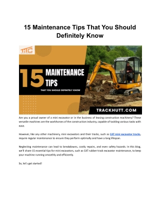 15 Maintenance Tips That You Should Definitely Know