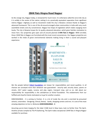 2BHK flats Hingna Road Nagpur