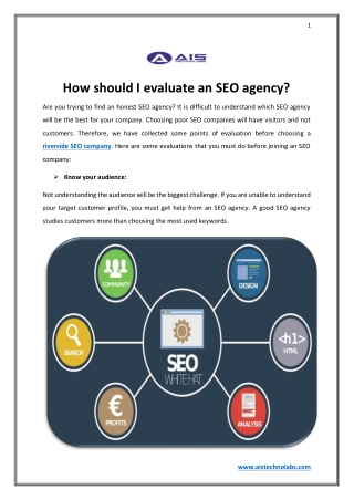 How should I evaluate an SEO agency