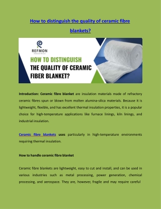 How to distinguish the quality of ceramic fiber blankets?