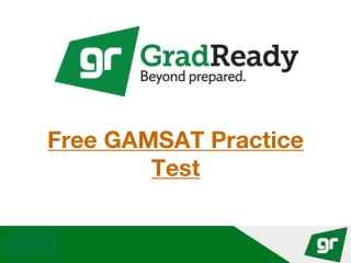 Free GAMSAT Practice Test