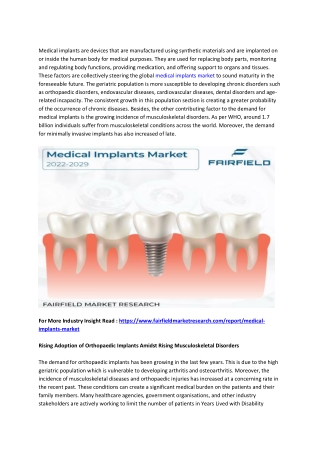 Medical Implants Market