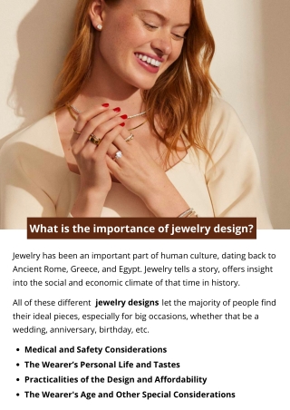 What is the importance of jewelry design