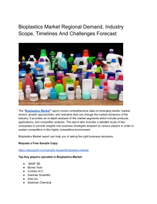 Bioplastics Market