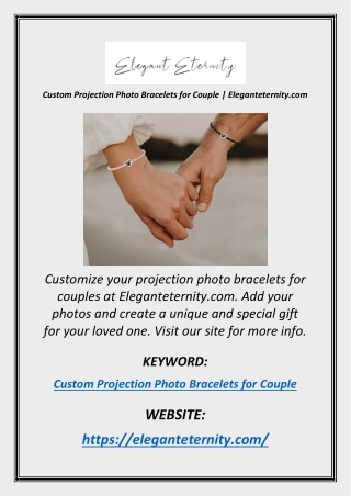 Custom Projection Photo Bracelets for Couple | Eleganteternity.com