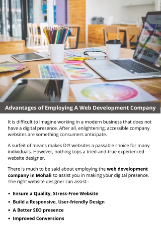 Advantages of Employing A Web Development Company