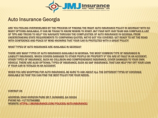 Auto Insurance Georgia