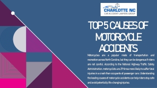 Top 5 Causes of Motorcycle Accidents