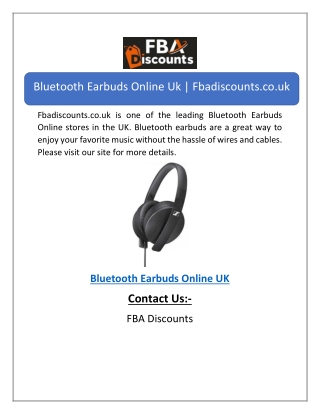 Bluetooth Earbuds Online Uk | Fbadiscounts.co.uk