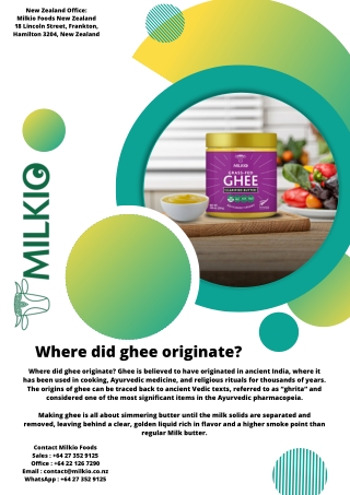 where did ghee originate