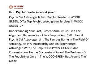 Best  Psychic reader in wood green
