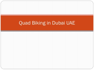 Quad Biking in Dubai UAE