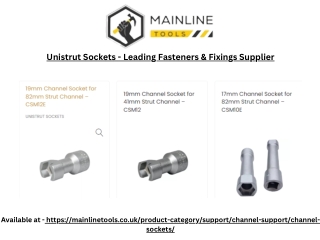 Unistruct Sockets Online in UK