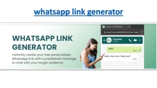WhatsApp Link Generator: Create WhatsApp Link - Fonada