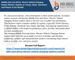 Middle East and Africa  Electric Vehicle Charging Station Market