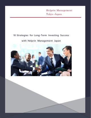 10 Strategies for Long-Term Investing Success with Helprin Management Japan