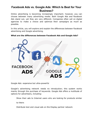 Facebook Ads vs. Google Ads: Which Is Best for Your Business?