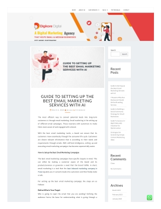 Guide to Setting Up the Best Email Marketing Services with AI
