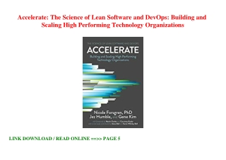 ((Read_[P.D.F])) Accelerate: The Science of Lean Software and DevOps: Building a