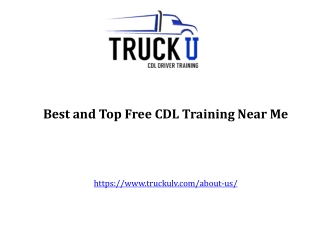 Top Free CDL Training Near Me