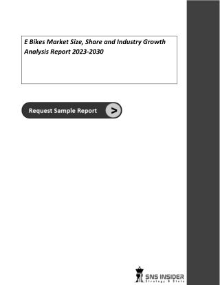 E Bikes Market Report 2023-2030