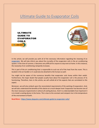 Ultimate Guide to Evaporator Coils