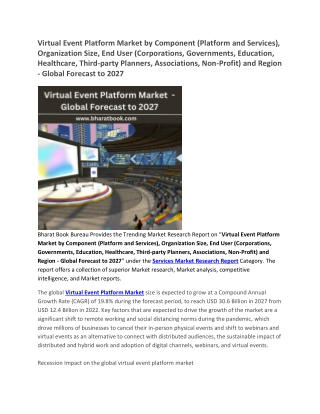 Virtual Event Platform Market - Global Forecast to 2027