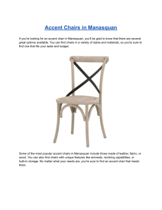 Accent Chairs in Manasquan