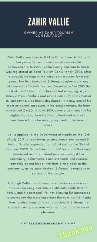 About Zahir Vallie