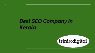 Best SEO Company in Kerala - Trinix Digital