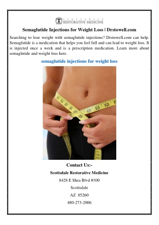 Semaglutide Injections for Weight Loss | Drstowell.com