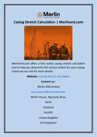 Casing Stretch Calculation  Merlinerd