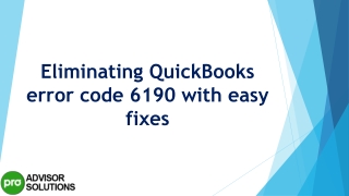 The most useful methods to resolve QuickBooks Error Code 6190