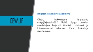 Langaton kuvansiirto  ideaali.fi