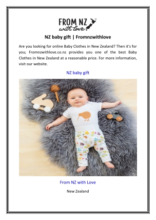 NZ baby gift | Fromnzwithlove