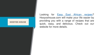 Easy East African Recipes  Hooyoshouse.com