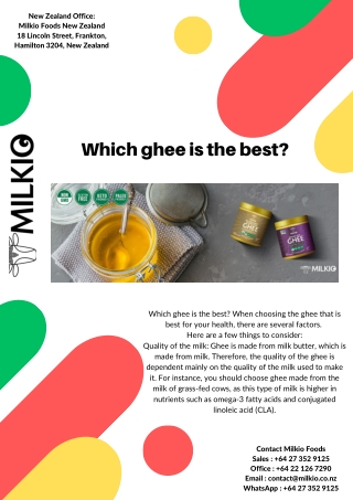 which ghee is  the best