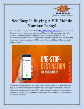 Buy VIP Mobile Numbers